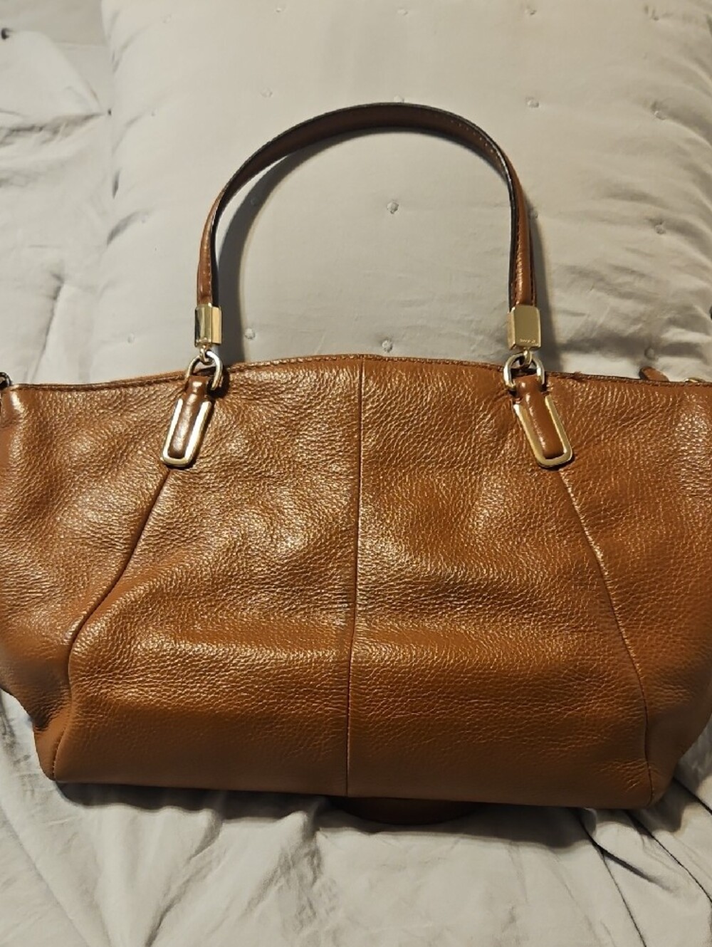 Coach Brown Pebbled Leather Crossbody/Handbag - Picture 6 of 11